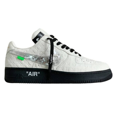 Louis Vuitton x Nike Air Force 1 White Black Silver