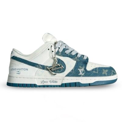 Nike Dunk Low Custom - Louis Vuitton Blue Monogram Denim Edition