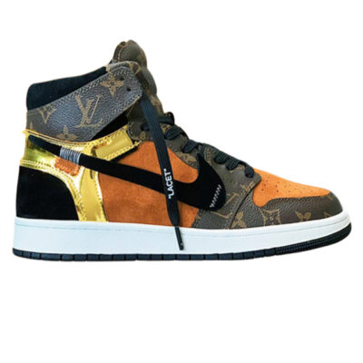 Louis Vuitton x Nike Air Force 1 Sneaker High-tops Black Gold