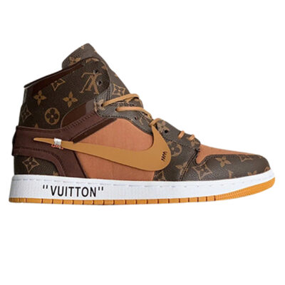 Louis Vuitton x Nike Air Force 1 Sneaker High-tops Brown Orange