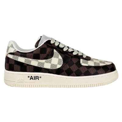 Louis Vuitton x Nike Air Force 1 Damier Brown/ White