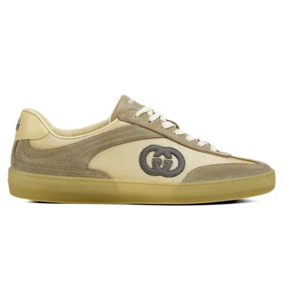 Gucci Men's G75 Sneaker Oatmeal Suede