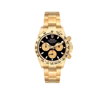 Rolex Daytona 40mm Black Dial Yellow Gold Mens Automatic Watch 116508