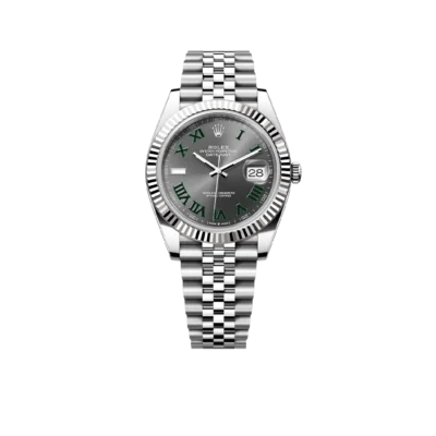 Rolex Datejust 41mm 126334 Wimbledon Stainless Steel Slate Dial Oyster
