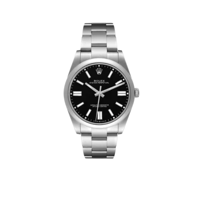 Rolex Oyster Perpetual 41mm Black Dial Steel Mens Watch 124300
