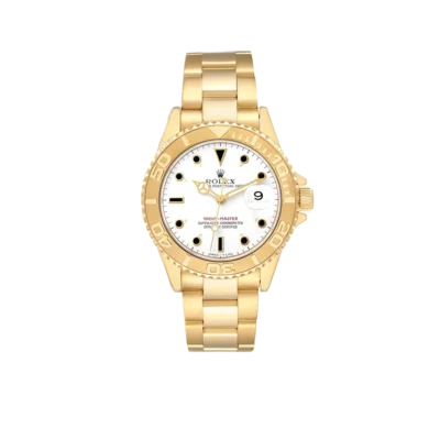 Rolex Yachtmaster 40mm Yellow Gold White Dial Mens Watch 16628