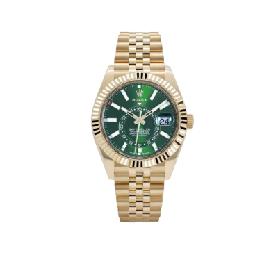 Rolex Sky-Dweller 42mm Yellow Gold Bright Green Dial Jubilee 336938 (2025)