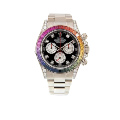 Rolex Daytona 116599RBOW Rainbow White Gold Black Diamond Dial Sapphire Bezel