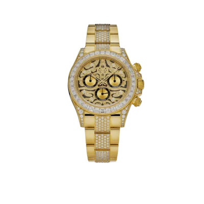 Rolex Daytona Eye of the Tiger 116598TBR Yellow Gold Diamond Dial with Diamond Bracelet (Super Clone)