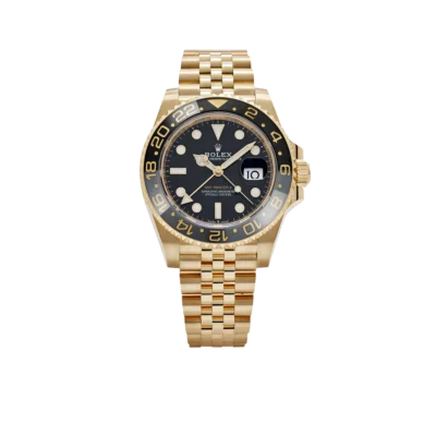 Rolex GMT-Master II 126718GRNR Yellow Gold Black Dial Jubilee (2025)