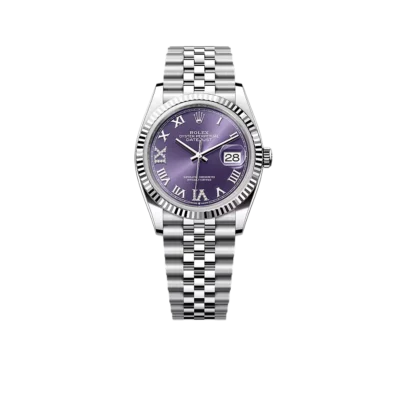 Rolex Datejust 36mm Steel and White Gold Purple VI & IX 126234