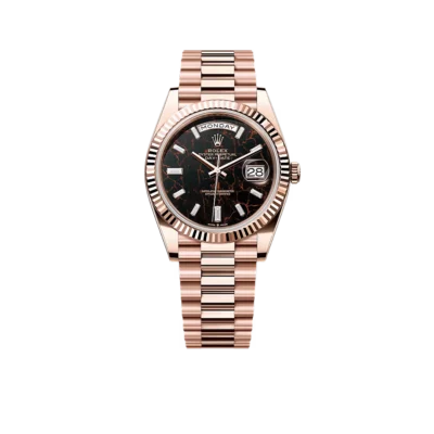 Rolex Day Date President 40 mm Everose Gold Eisenkiesel Diamond Dial 228235