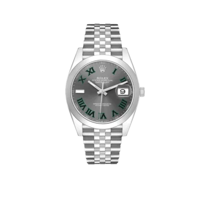 Rolex Datejust 41mm Wimbledon Dial Steel Mens Watch 126300