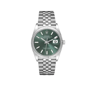 Rolex Datejust 36mm Stainless Steel Mint Green Dial Jubilee 126234