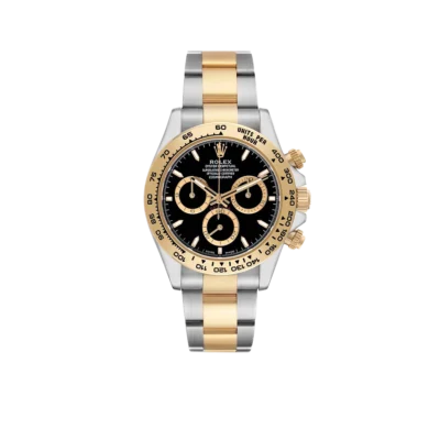 Rolex Daytona 40mm Steel Yellow Gold Black Dial Mens Watch 126503