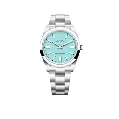 Rolex Oyster Perpetual 41mm Stainless Steel Turquoise Dial 124300-0006