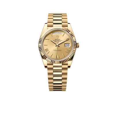 Rolex Day-Date 40mm Yellow Gold Champagne Roman Dial m228238-0006